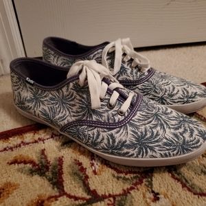 Blue floral pattern Keds - size 8.5
